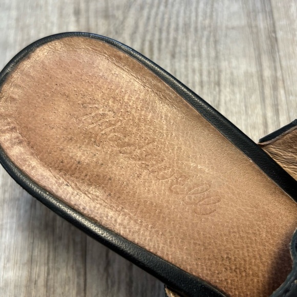 Madewell Black Leather Mules Block Heel - Picture 5 of 11